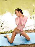 [AISs love] silk stockings leg outside shooting HD original Preview - let's practice yoga together(24)