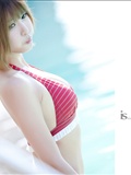 South Korean supermodel Xu Yunmei - red and white striped Bini(6)