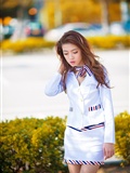 Liu Siqi, beautiful stewardess, Hong Kong International Airport(12)