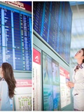 Liu Siqi, beautiful stewardess, Hong Kong International Airport(58)