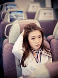 Liu Siqi, beautiful stewardess, Hong Kong International Airport(74)