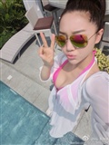 34d slim waist and long legs - photo of Guo Qingqing's private house(17)