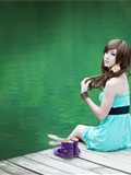 《湖心》台湾美女模特小雅外拍(11)