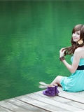 《湖心》台湾美女模特小雅外拍(17)