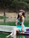 《湖心》台湾美女模特小雅外拍(4)