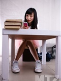 Beautiful legs desk girl(19)