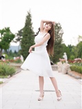 Super sexy beauty car model Liu Zhihui's long white skirt(39)