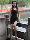 Micro blog goddess yuenuan's photo of black silk legs(139)