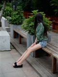 Micro blog goddess yuenuan's photo of black silk legs(140)