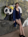 Micro blog goddess yuenuan's photo of black silk legs(147)