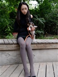Micro blog goddess yuenuan's photo of black silk legs(168)