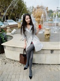 Micro blog goddess yuenuan's photo of black silk legs(179)