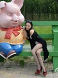Micro blog goddess yuenuan's photo of black silk legs(42)