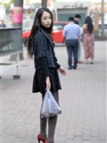 Micro blog goddess yuenuan's photo of black silk legs(67)
