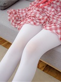 [Sen Luo consortium] rolice foot photo r15-011 red plaid skirt white silk mm(5)