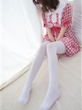 [森萝财团]萝莉丝足写真 R15-011 红色格子裙白丝MM(34)