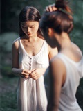 Bowing to the big guy, cute girl in Shenzhen school uniform, maid in Hong Kong(83)