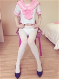 Anna cha - Pink sailor suit white silk(25)