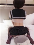 Cute white sauce black silk uniform(30)