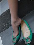 IESS: 12 / 08 / 2019 sixiangjia 639: Wanping's green flat shoes(63)