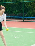 Toutiao headline goddess July 13, 2019 Sharon I'm a beautiful girl in tennis(8)