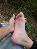 Goddess's feet and legs cotton stockings before the war 086(85)