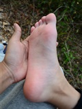 Goddess's feet and legs cotton stockings before the war 086(88)