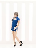 中華娘娘之Blue蓝色旗袍与美腿高跟(1)