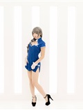 Blue cheongsam and legs of Chinese lady(1)