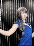 Blue cheongsam and legs of Chinese lady(25)