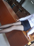 The black silk stockings of Su Su professional dress(38)