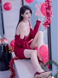 Xiuren photo no.1871 black bow light yarn Christmas Dress Ge Zheng model(26)