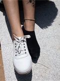 Love media no.011 pure girl next door, white shoes with black socks, cool summer(6)