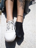 Love media no.011 pure girl next door, white shoes with black socks, cool summer(9)