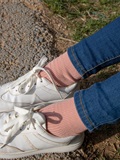 Love media no.012 little Lori Oh, guess how old I am, small white board shoes with pink cotton socks(116)