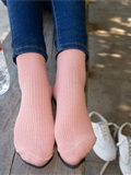 Love media no.012 little Lori Oh, guess how old I am, small white board shoes with pink cotton socks(73)