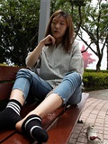 Love media No.014 high cold style of big sister Oh, small white shoes with pink boat socks(114)