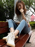 Love media No.014 high cold style of big sister Oh, small white shoes with pink boat socks(157)