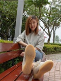 Love media No.014 high cold style of big sister Oh, small white shoes with pink boat socks(175)