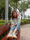 Love media No.014 high cold style of big sister Oh, small white shoes with pink boat socks(180)