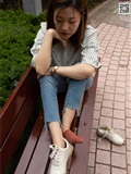 Love media No.014 high cold style of big sister Oh, small white shoes with pink boat socks(206)