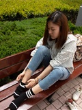 Love media No.014 high cold style of big sister Oh, small white shoes with pink boat socks(76)