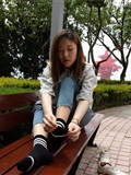 Love media No.014 high cold style of big sister Oh, small white shoes with pink boat socks(83)