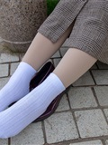 Love media No.015 scholarly temperament girl, pork with white cotton socks(58)