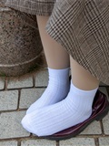 Love media No.015 scholarly temperament girl, pork with white cotton socks(84)