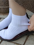 Love media No.015 scholarly temperament girl, pork with white cotton socks(96)