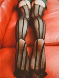 The charming black silk stockings in the KTV box of SSA silk society issue 019(79)