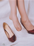 SSA silk society issue 020 little Qiqi sexy female secretary's boudoir high end grey silk feet(73)