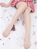 SSA丝社 NO.033 大大-红白格子超短裙肉丝裸足特写(10)