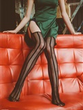 Close up of charming black silk stockings in the KTV box of SSA silk society vol.0019(18)